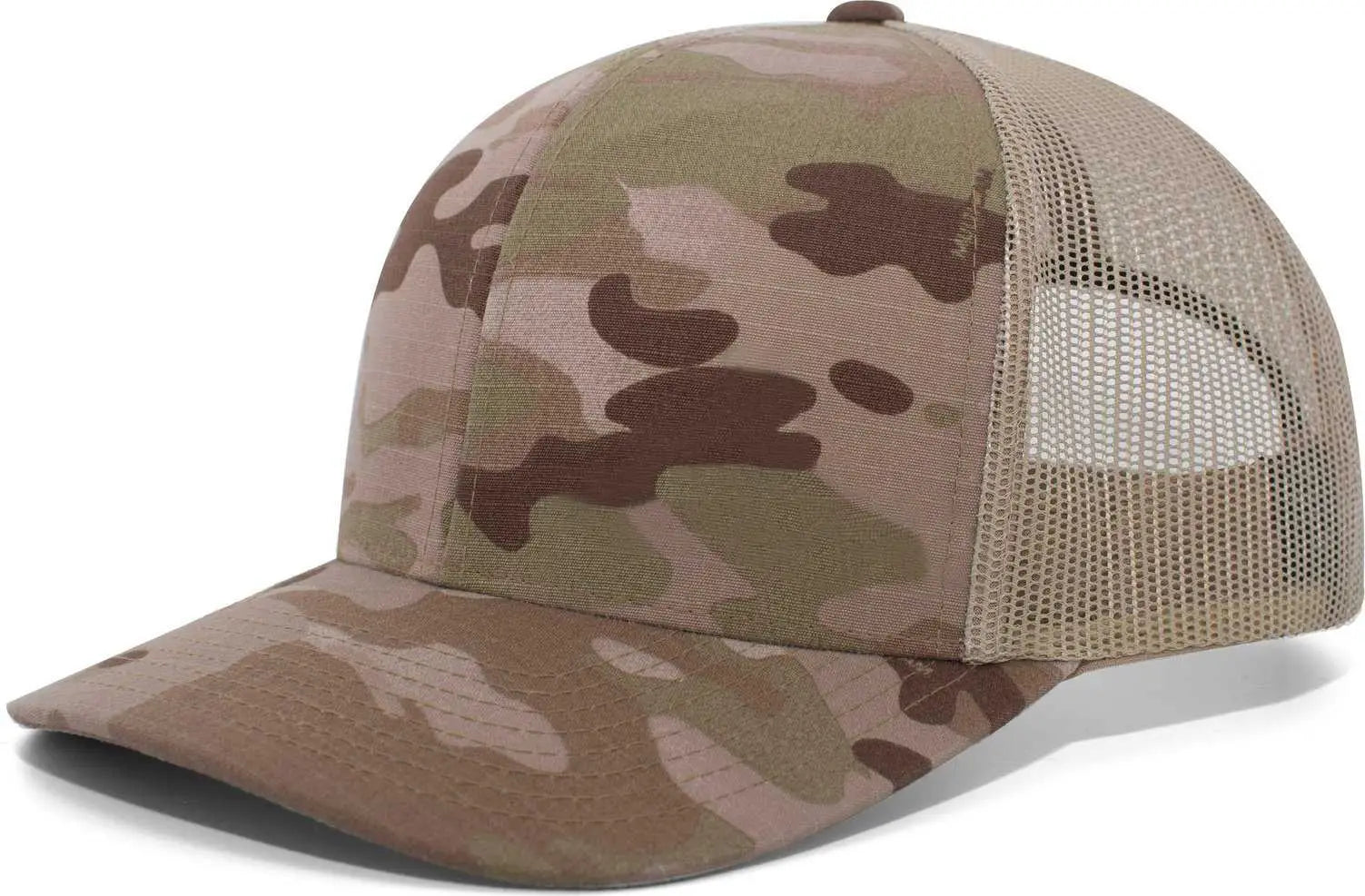 Pacific Headwear M08 Multicam Snapback Trucker Cap - Arid Tan - Multi-colored / 7’’ - 7 7/8’’