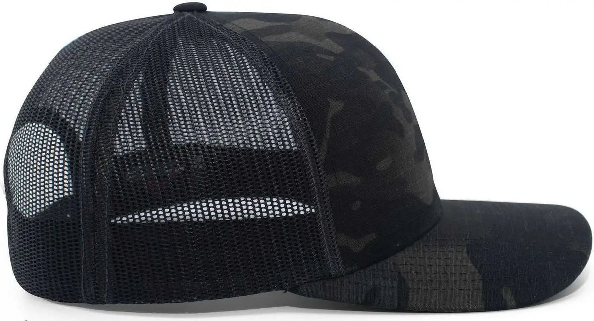 Pacific Headwear M08 Multicam Snapback Trucker Cap - Multicam Black - Multi-colored / 7’’ - 7 7/8’’