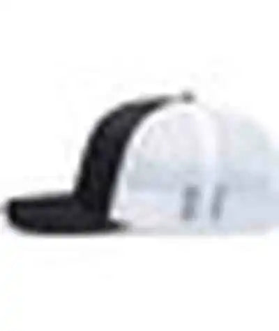 Pacific Headwear P113 Eco Trucker Snapback - Black White - 7’’ 7 7/8’’