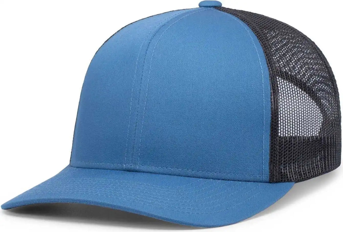 Pacific Headwear P113 Eco Trucker Snapback Ocean Blue Lt Charcoal Gray / 7’’ 7 7/8’’
