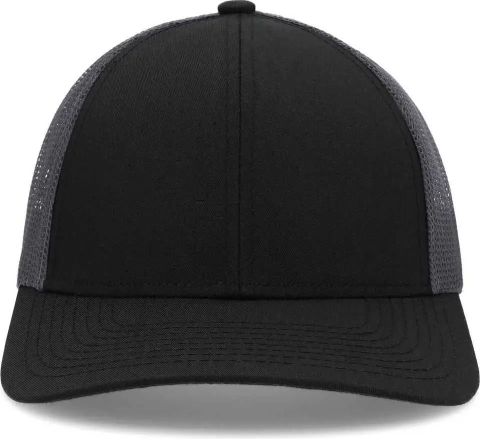 Pacific Headwear P114 Low-pro Trucker Cap - Black Graphite