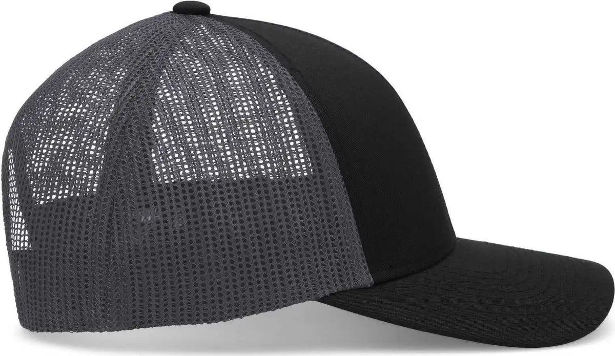 Pacific Headwear P114 Low Pro Trucker Cap Black Graphite