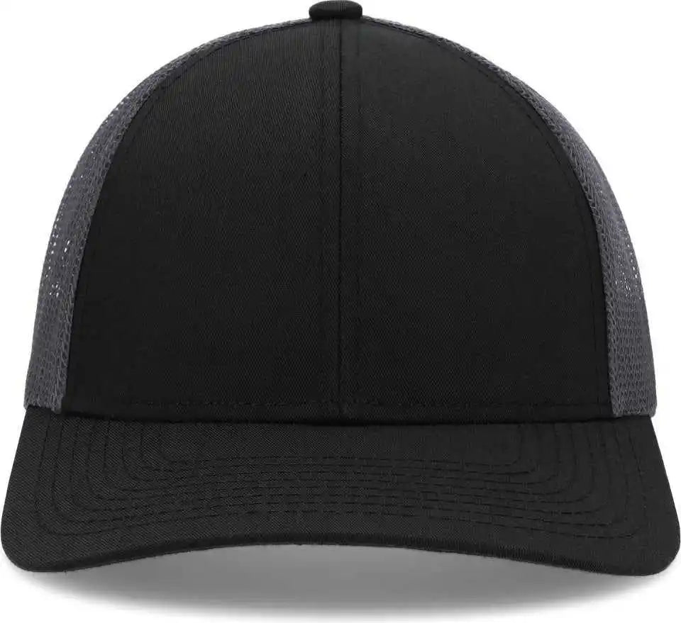 Pacific Headwear P114 Low Pro Trucker Cap Black Graphite