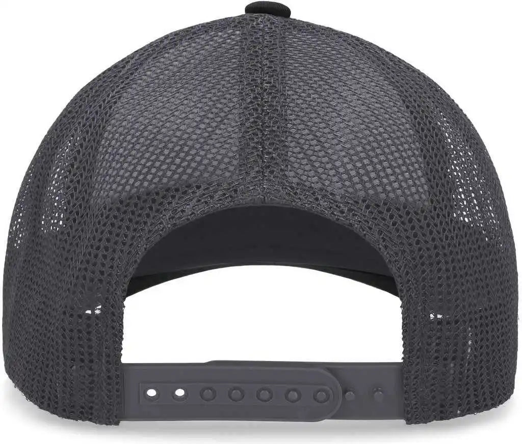 Pacific Headwear P114 Low Pro Trucker Cap Black Graphite