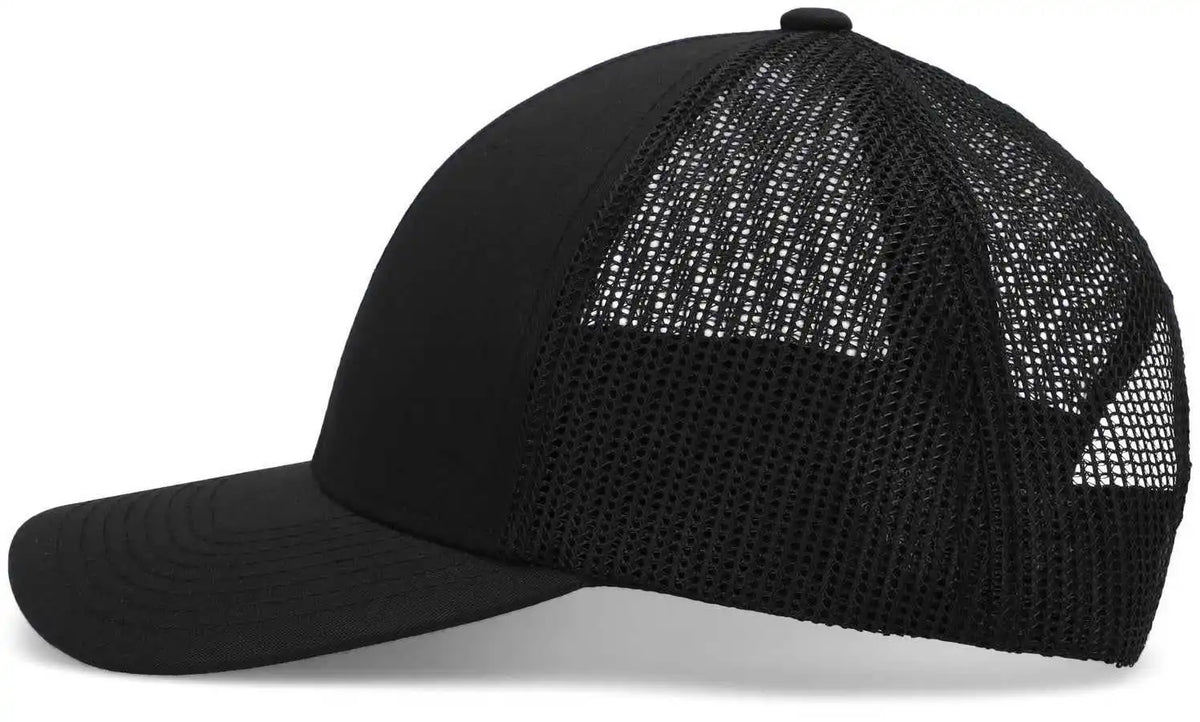 Pacific Headwear P114 Low Pro Trucker Cap Black