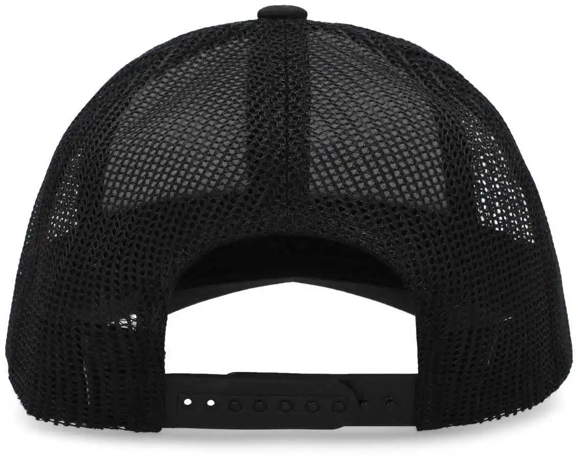 Pacific Headwear P114 Low Pro Trucker Cap Black
