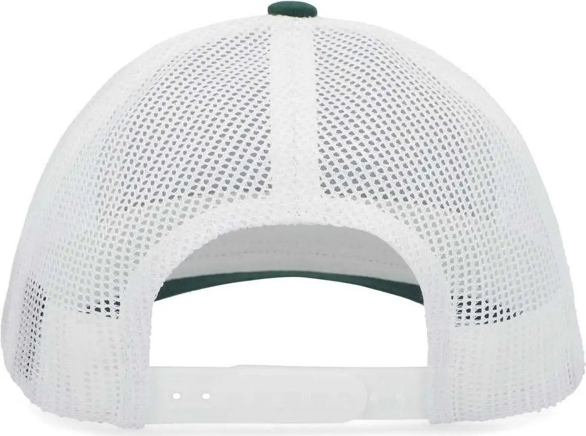 Pacific Headwear P114 Low-pro Trucker Cap - Dark Green White - 7’’ - 7 7/8’’
