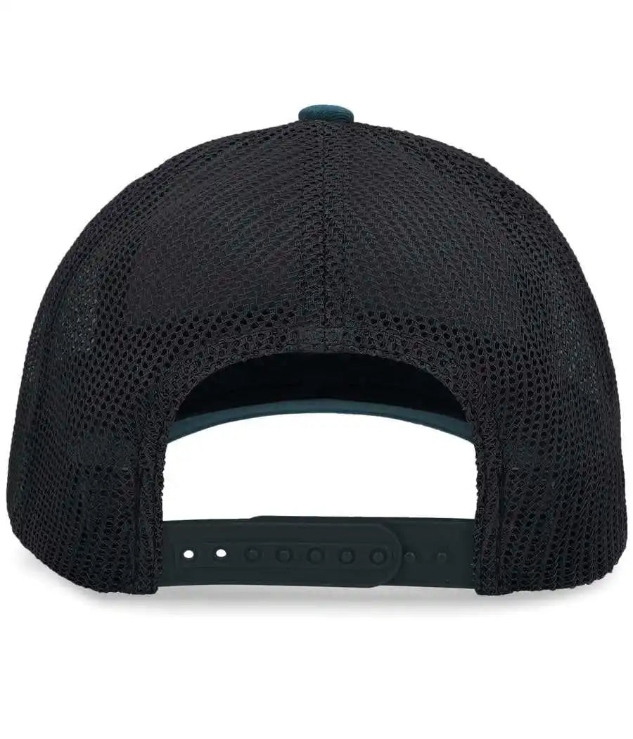 Pacific Headwear P114 Low Pro Trucker Cap Dark Teal Lt Charcoal / 7’’ 7 7/8’’