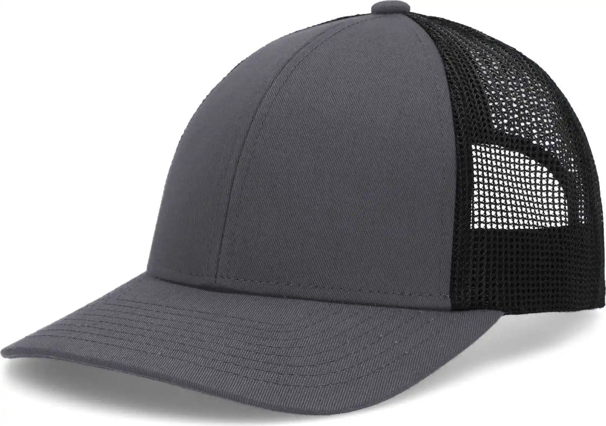 Pacific Headwear P114 Low Pro Trucker Cap Graphite Black / 6 1/2’’ 7’’
