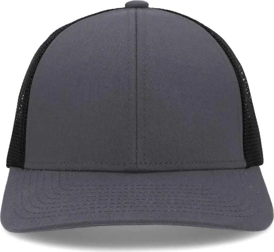 Pacific Headwear P114 Low-pro Trucker Cap - Graphite Black - 7’’ - 7 7/8’’