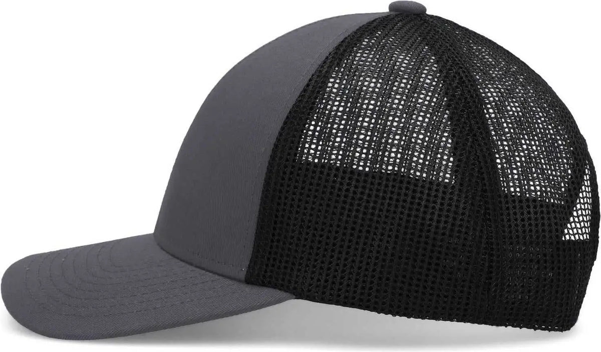 Pacific Headwear P114 Low-pro Trucker Cap - Graphite Black - 7’’ - 7 7/8’’