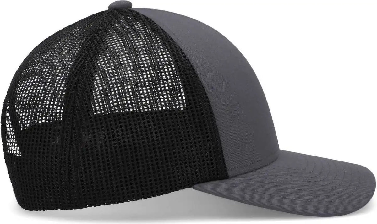 Pacific Headwear P114 Low Pro Trucker Cap Graphite Black