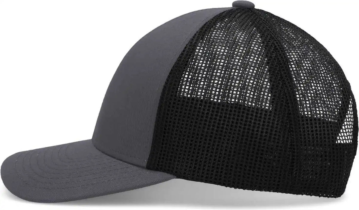 Pacific Headwear P114 Low Pro Trucker Cap Graphite Black
