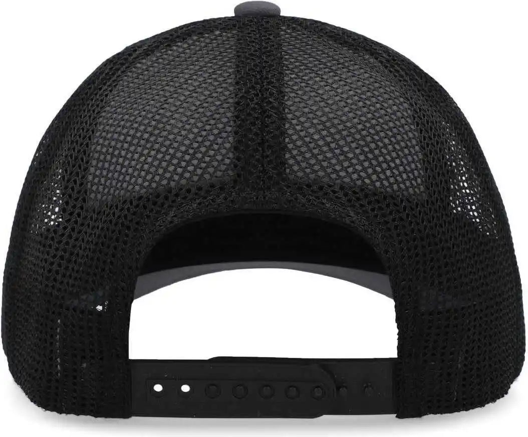 Pacific Headwear P114 Low Pro Trucker Cap Graphite Black