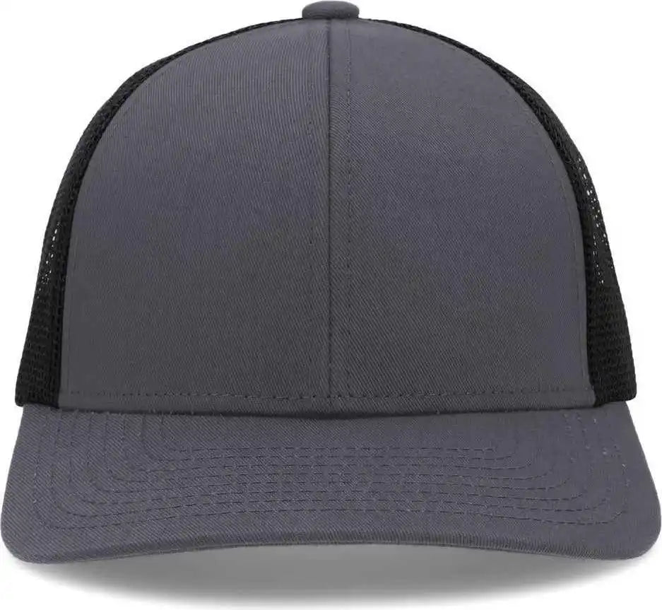 Pacific Headwear P114 Low Pro Trucker Cap Graphite Black