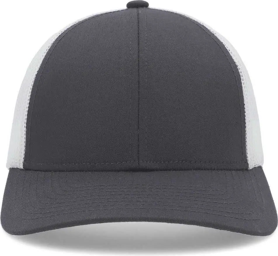 Pacific Headwear P114 Low-pro Trucker Cap - Graphite White - 7’’ - 7 7/8’’