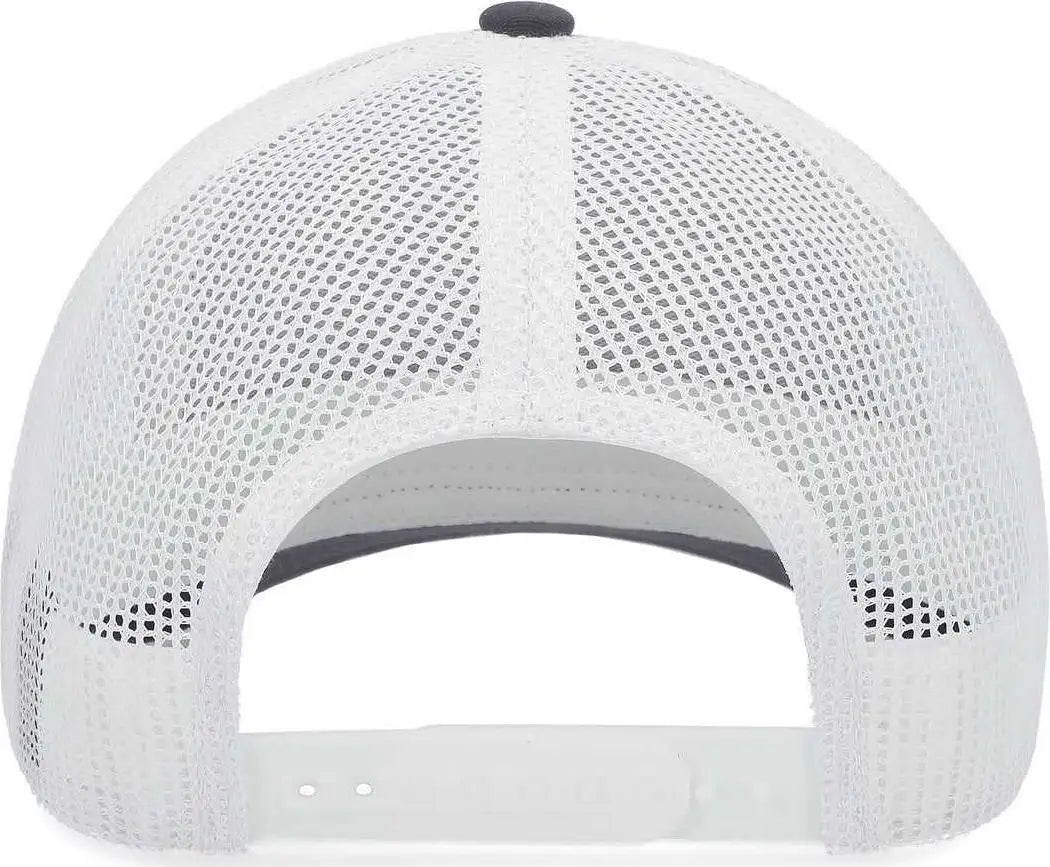 Pacific Headwear P114 Low-pro Trucker Cap - Graphite White - 7’’ - 7 7/8’’
