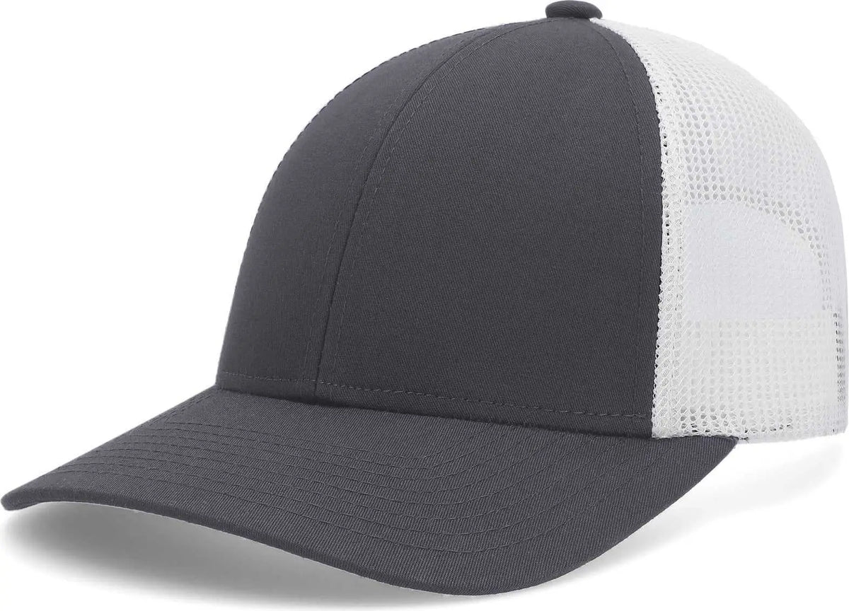 Pacific Headwear P114 Low-pro Trucker Cap - Graphite White