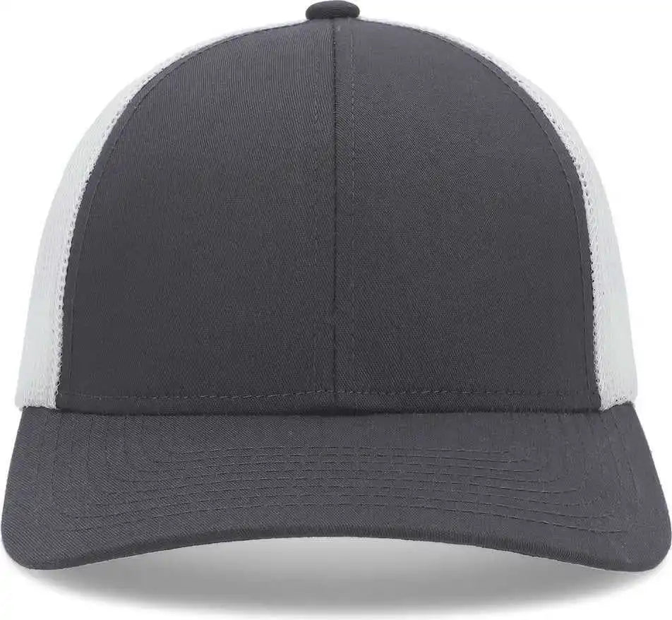 Pacific Headwear P114 Low-pro Trucker Cap - Graphite White - 7’’ - 7 7/8’’