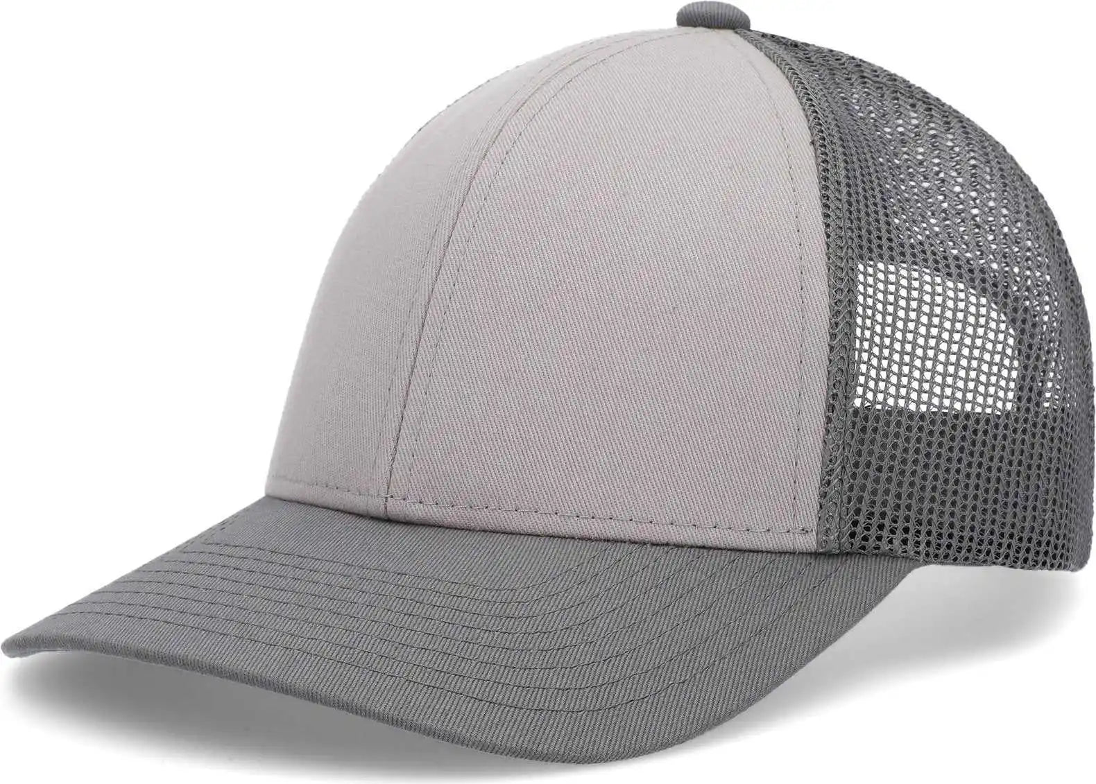 Pacific Headwear P114 Low-pro Trucker Cap - Heather Gray Light Charcoal - Grey / 7’’ - 7 7/8’’