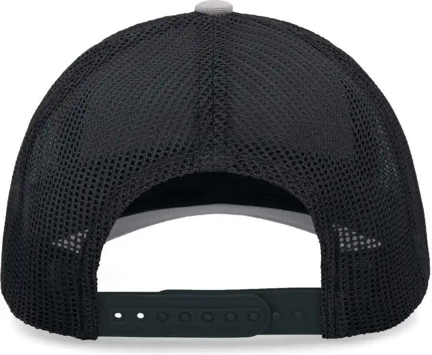Pacific Headwear P114 Low Pro Trucker Cap Heather Grey Light Charcoal