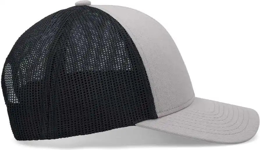 Pacific Headwear P114 Low Pro Trucker Cap Heather Grey Light Charcoal