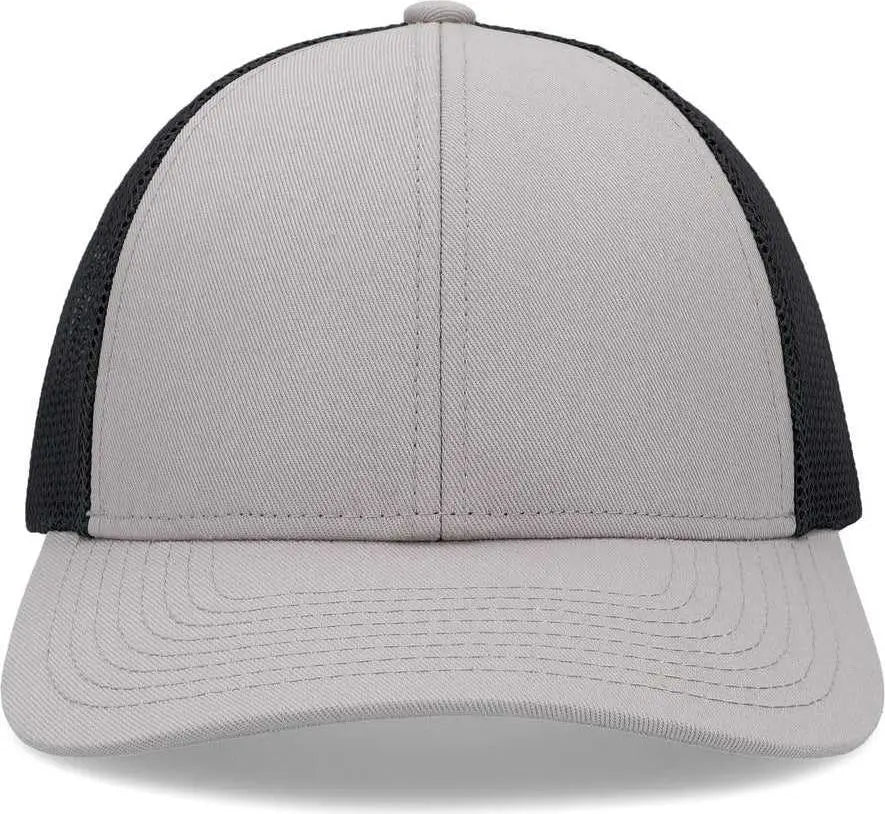 Pacific Headwear P114 Low-pro Trucker Cap - Heather Grey Light Charcoal - 6 1/2’’ - 7’’