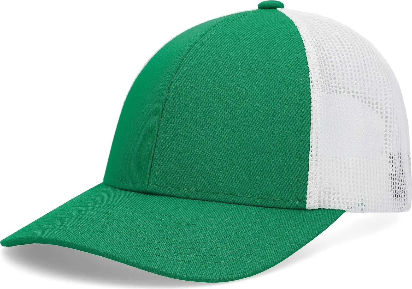 Pacific Headwear P114 Low-pro Trucker Cap - Kelly White