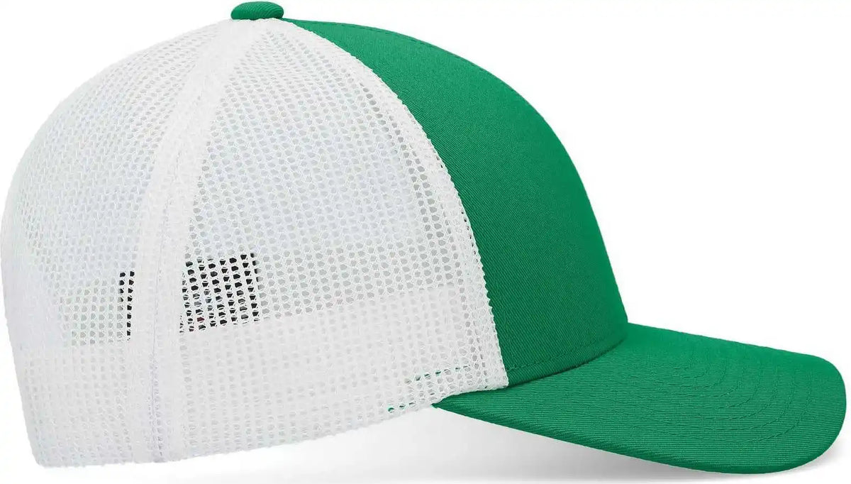 Pacific Headwear P114 Low Pro Trucker Cap Kelly White