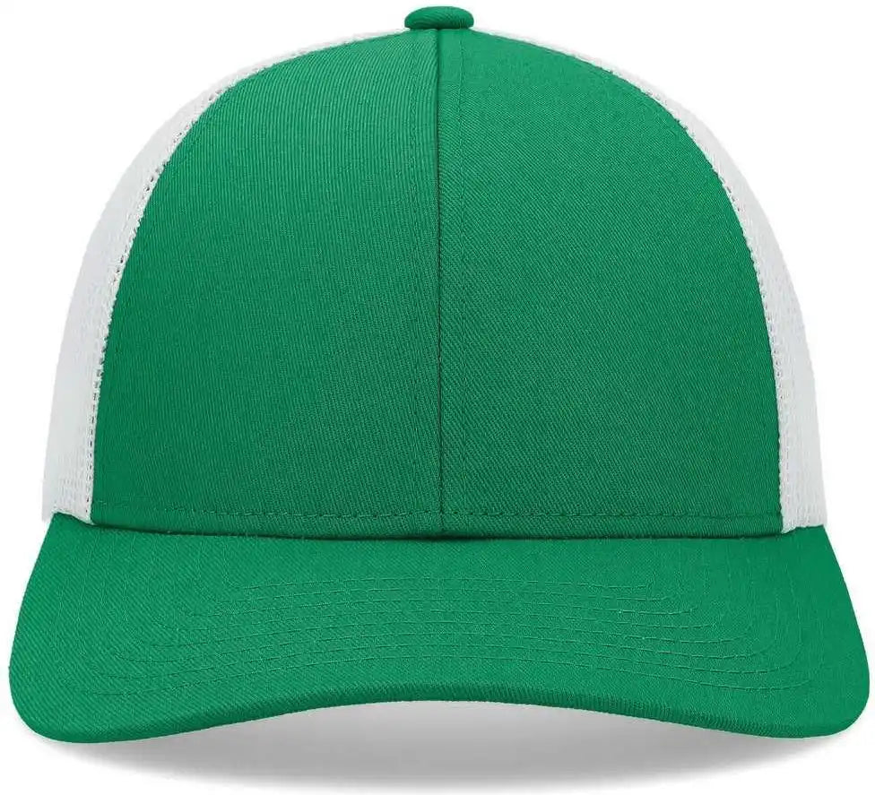 Pacific Headwear P114 Low Pro Trucker Cap Kelly White