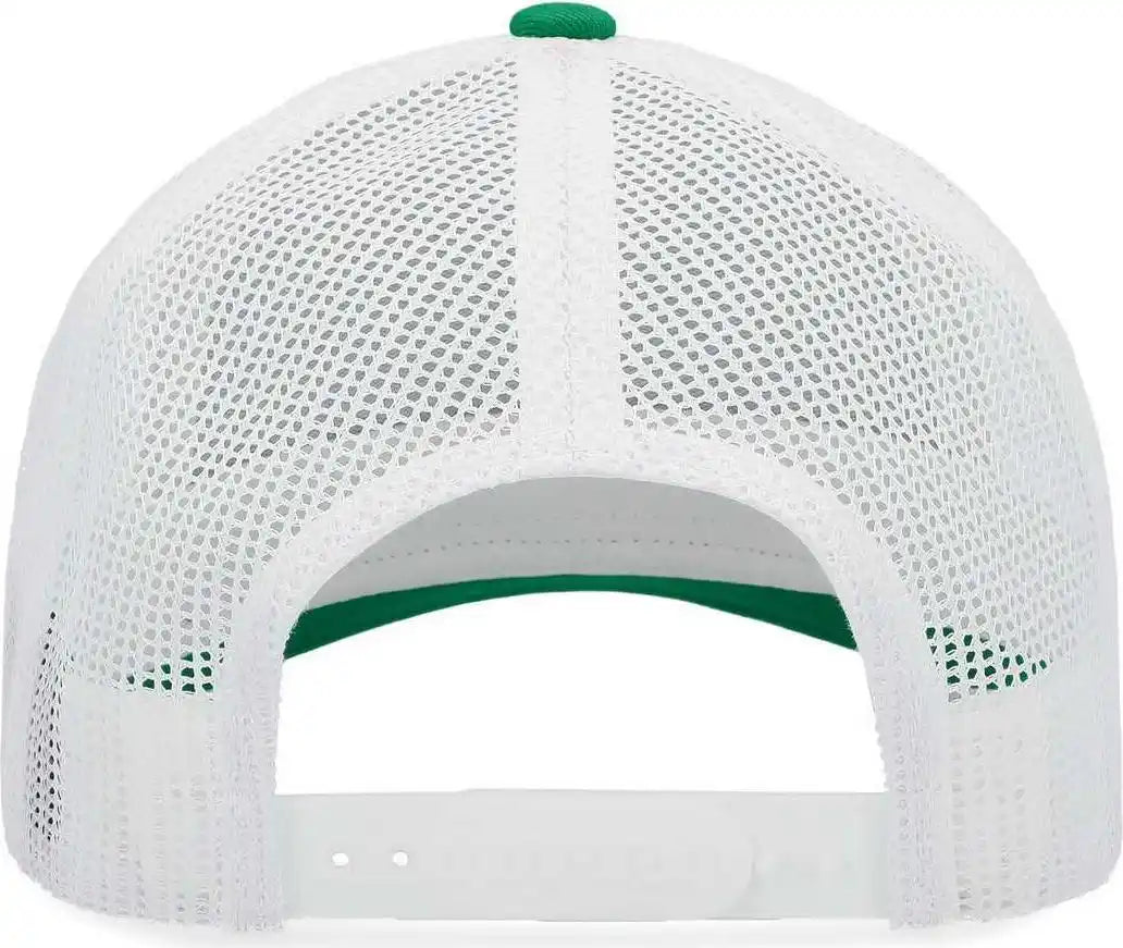 Pacific Headwear P114 Low Pro Trucker Cap Kelly White