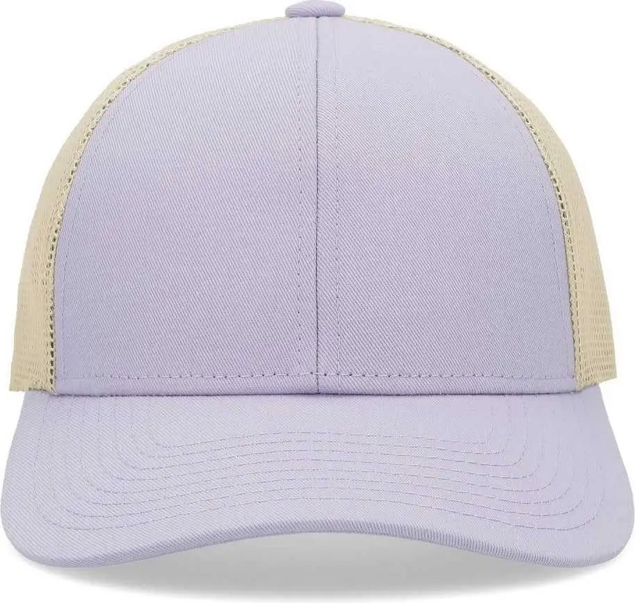 Pacific Headwear P114 Low-pro Trucker Cap - Lavender Beige