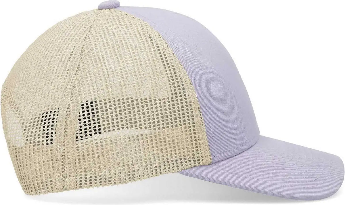 Pacific Headwear P114 Low-pro Trucker Cap - Lavender Beige