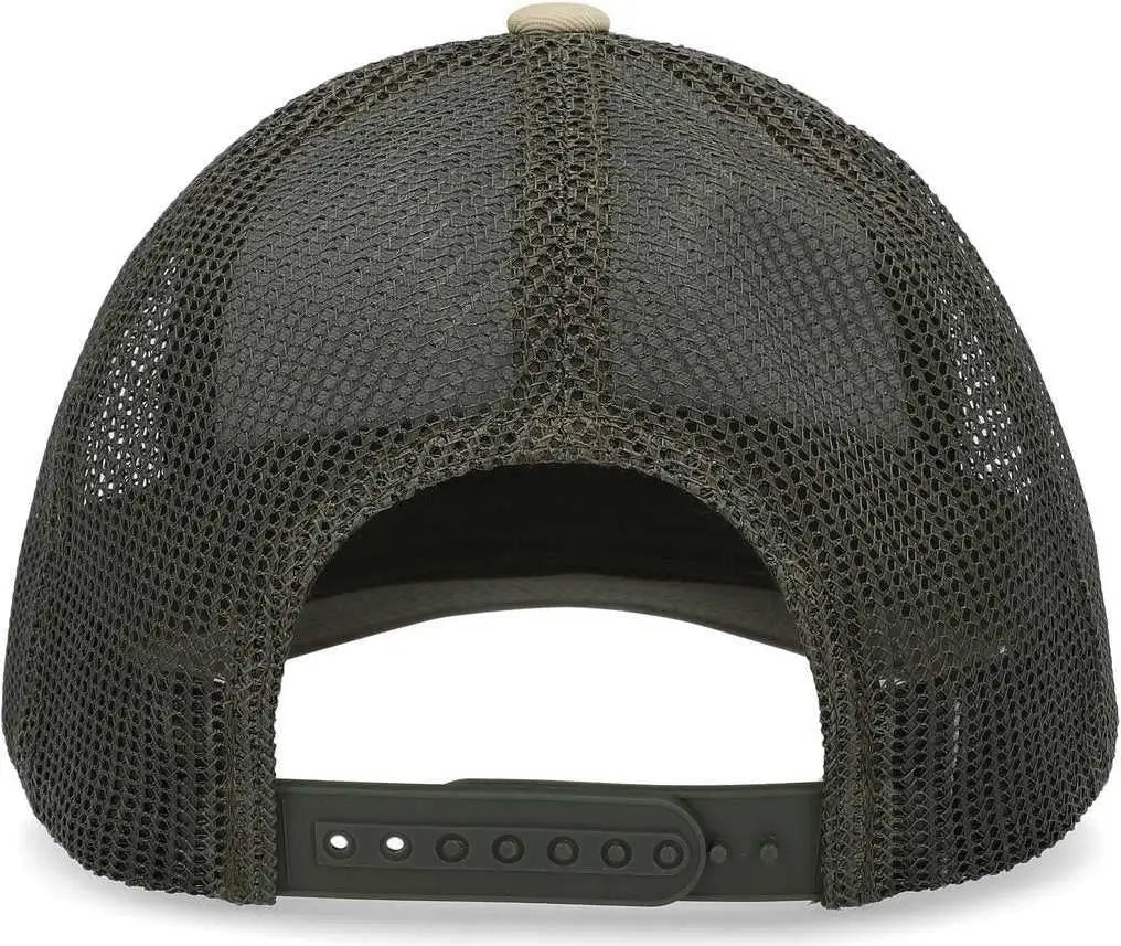 Pacific Headwear P114 Low-pro Trucker Cap - Moss Beige - 7’’ - 7 7/8’’