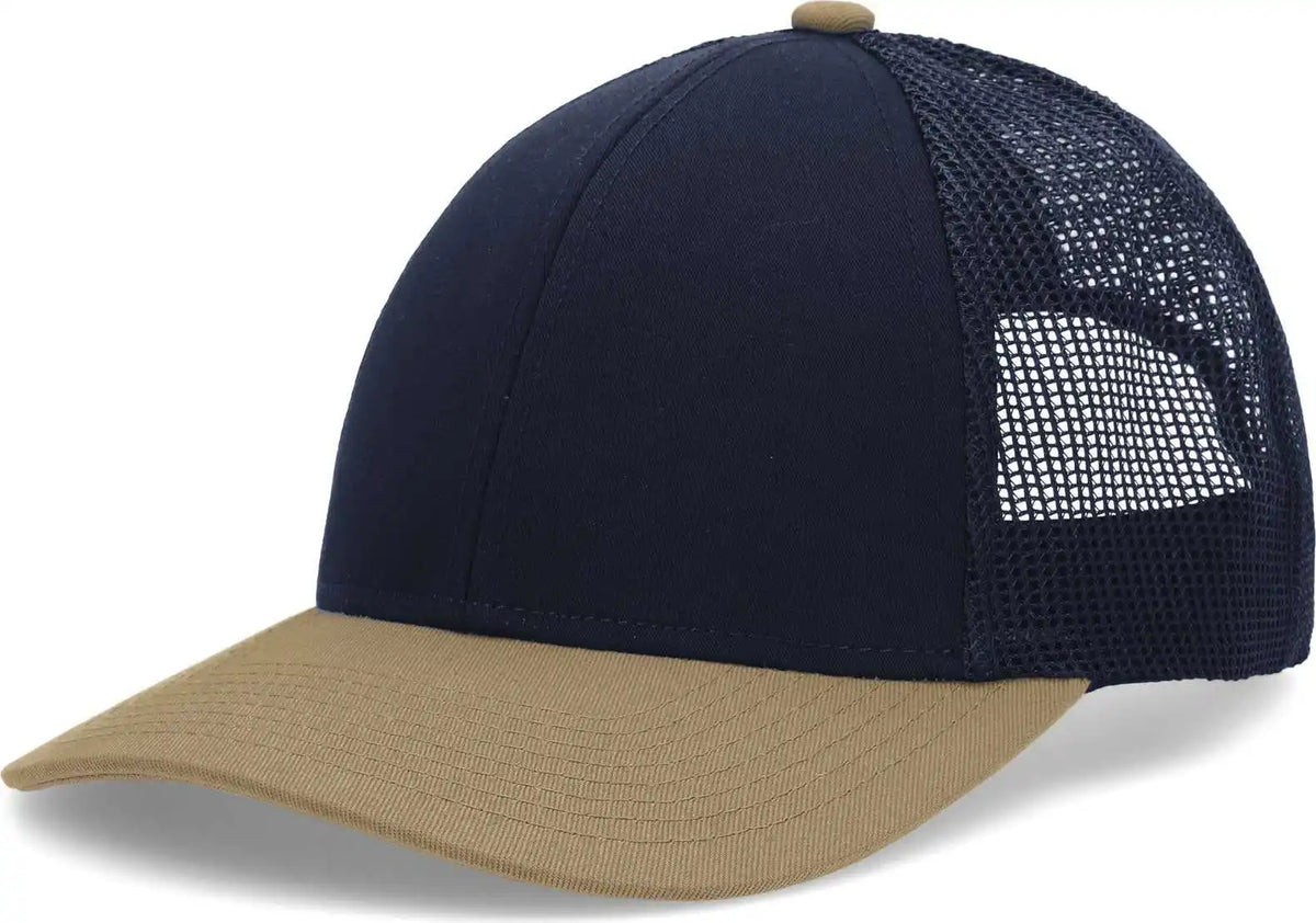 Pacific Headwear P114 Low Pro Trucker Cap Navy Buck / 6 1/2’’ 7’’