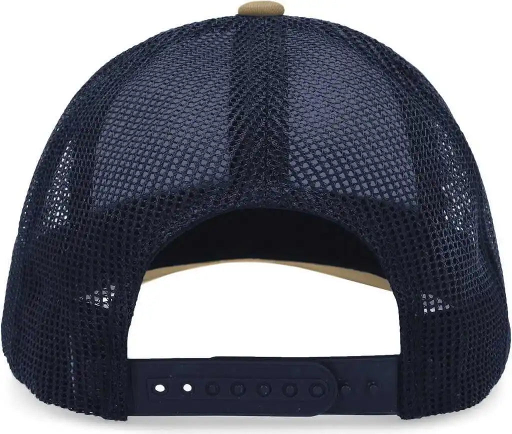Pacific Headwear P114 Low Pro Trucker Cap Navy Buck