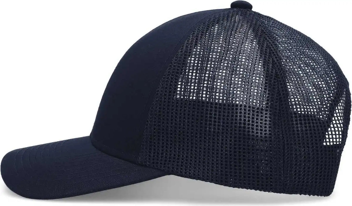 Pacific Headwear P114 Low Pro Trucker Cap Navy