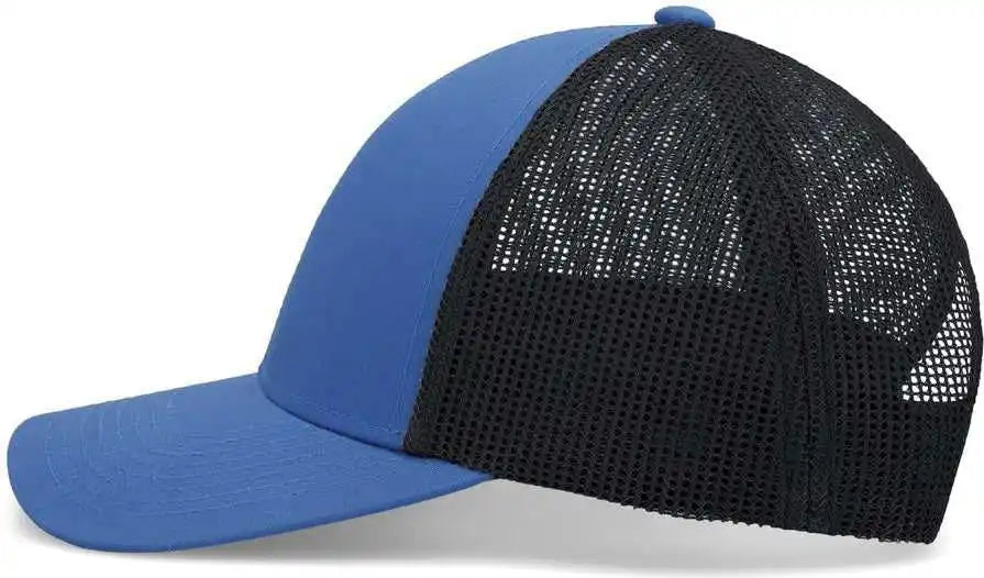 Pacific Headwear P114 Low Pro Trucker Cap Ocean Blue Light Charcoal