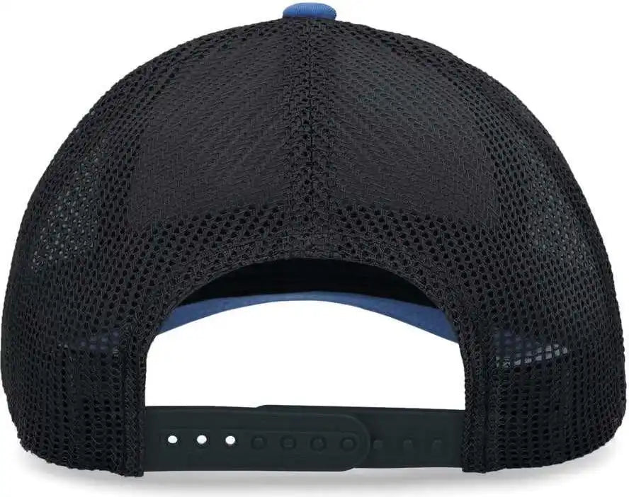 Pacific Headwear P114 Low Pro Trucker Cap Ocean Blue Light Charcoal
