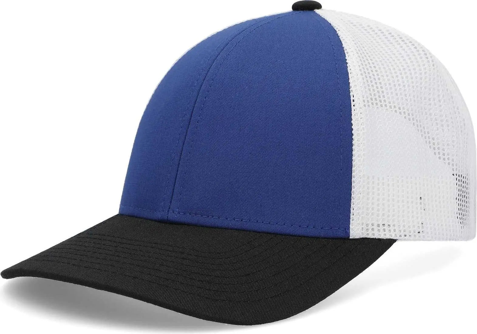Pacific Headwear P114 Low-pro Trucker Cap - Royal White Black - 7’’ - 7 7/8’’