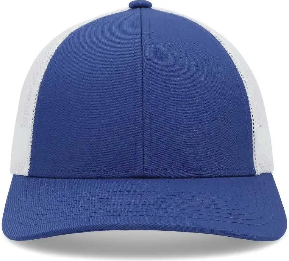 Pacific Headwear P114 Low-pro Trucker Cap - Royal White - 6 1/2’’ - 7’’
