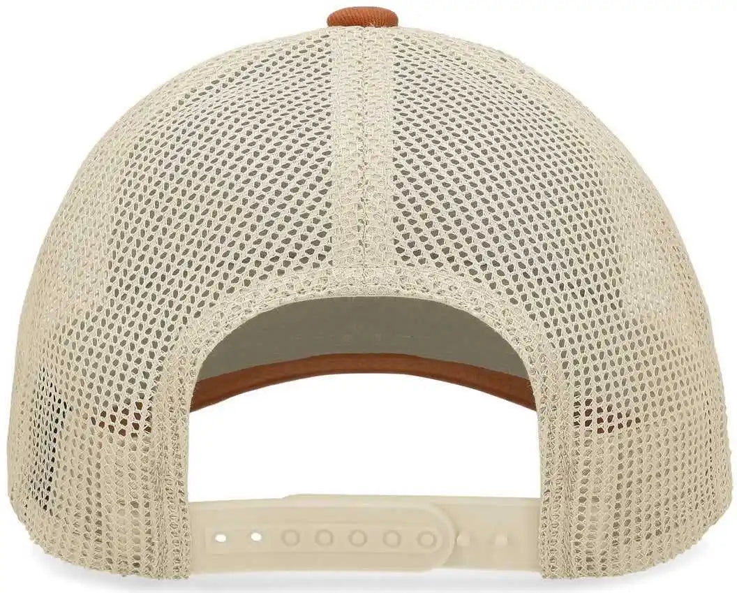 Pacific Headwear P114 Low Pro Trucker Cap Rust Beige