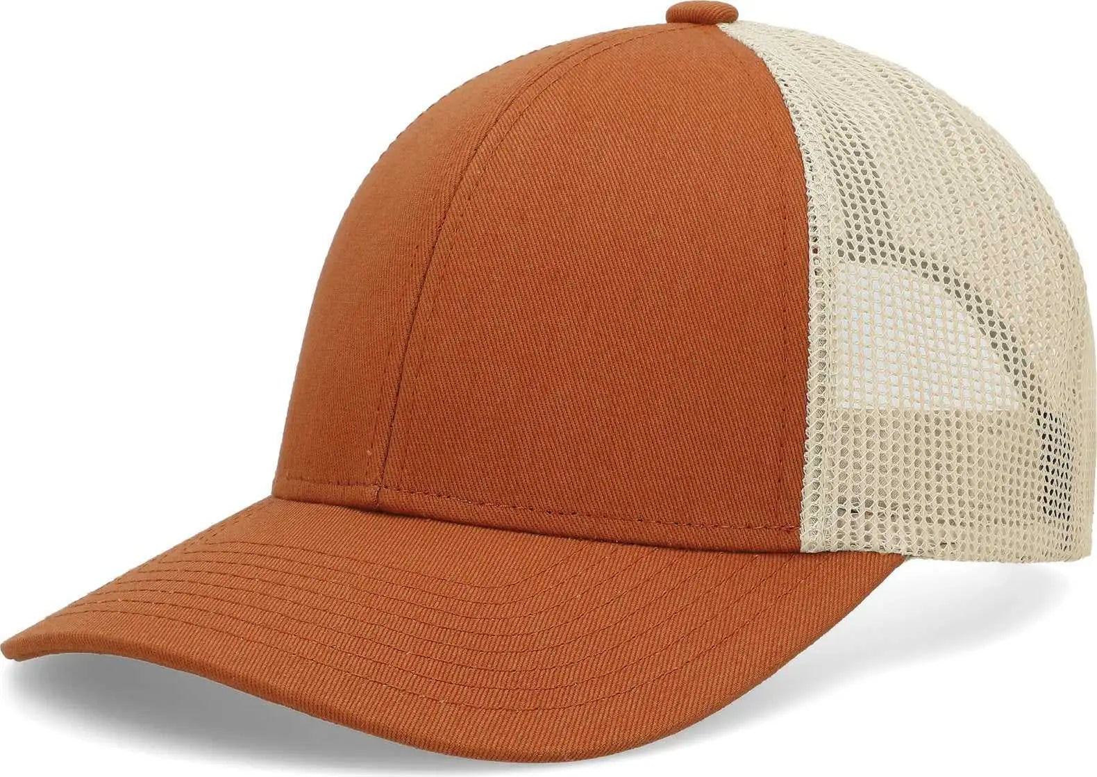 Pacific Headwear P114 Low-pro Trucker Cap - Rust Beige