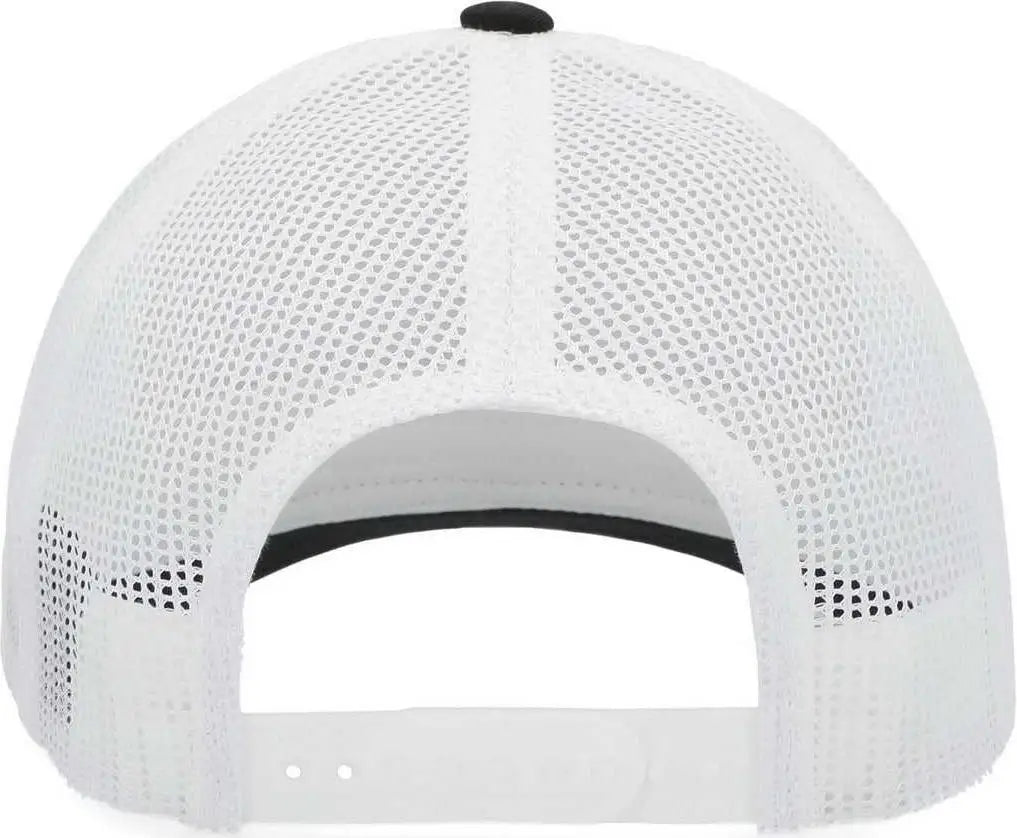Pacific Headwear P114 Low-pro Trucker Cap - Silver White Black - 7’’ - 7 7/8’’