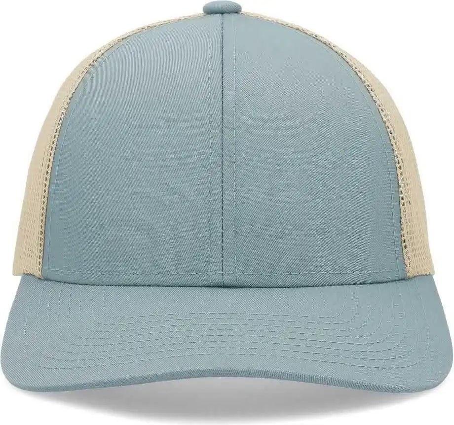 Pacific Headwear P114 Low Pro Trucker Cap Smoke Blue Beige / 6 1/2’’ 7’’