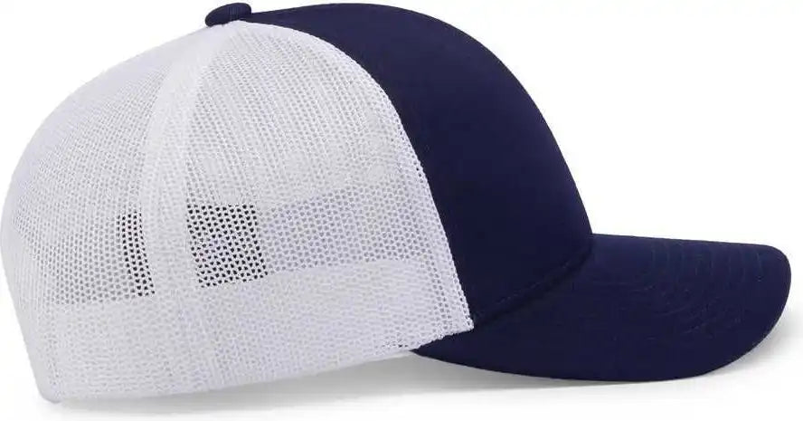 Pacific Headwear P114 Low-pro Trucker Cap - True Navy White - 7’’ - 7 7/8’’