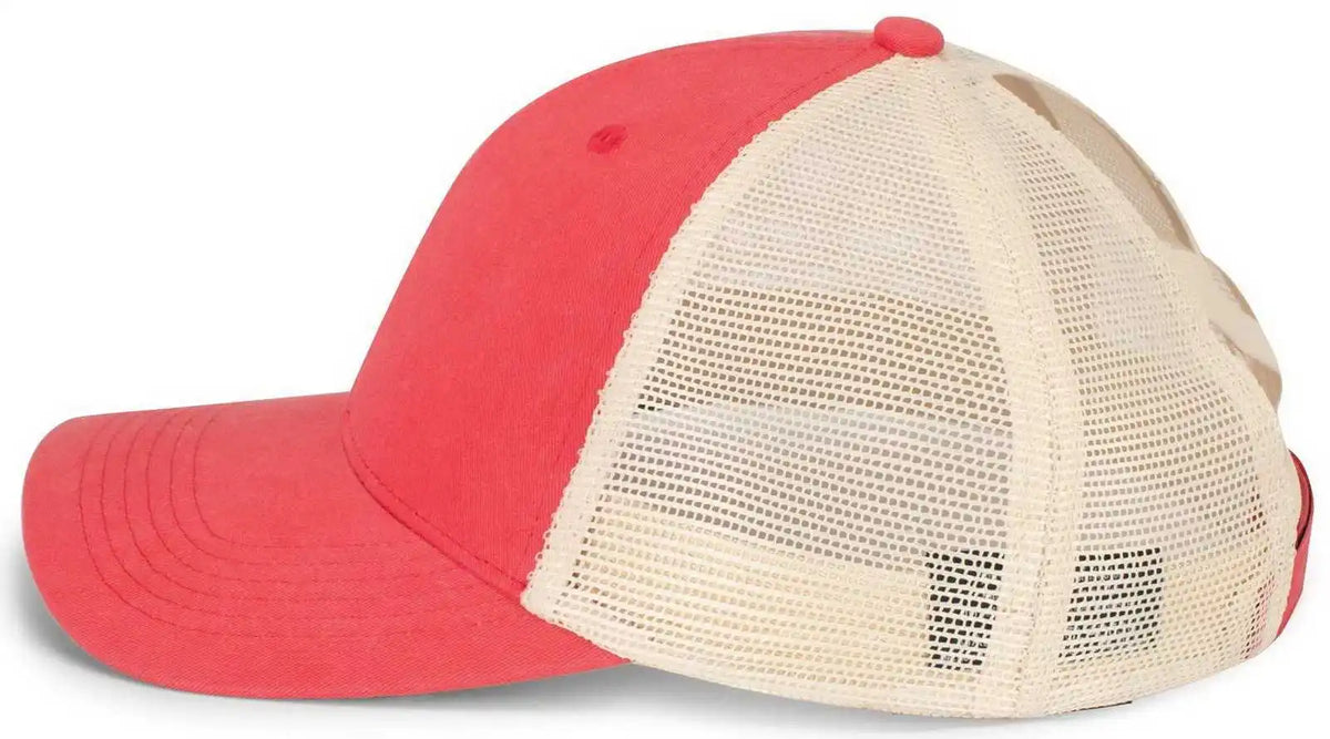 Pacific Headwear P130 Ladies Ponytail Cap - Coral Beige - Kahki / 7’’ 7 7/8’’