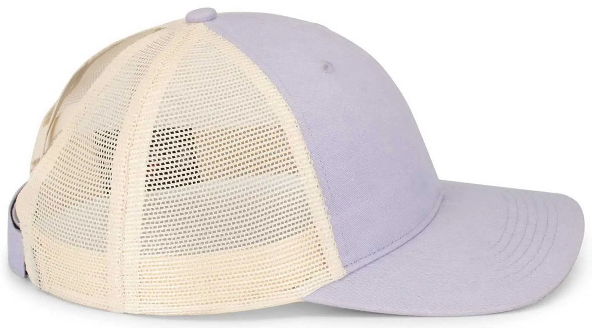 Pacific Headwear P130 Ladies Ponytail Cap - Lavender Beige - Purple Khaki / 7’’ 7 7/8’’