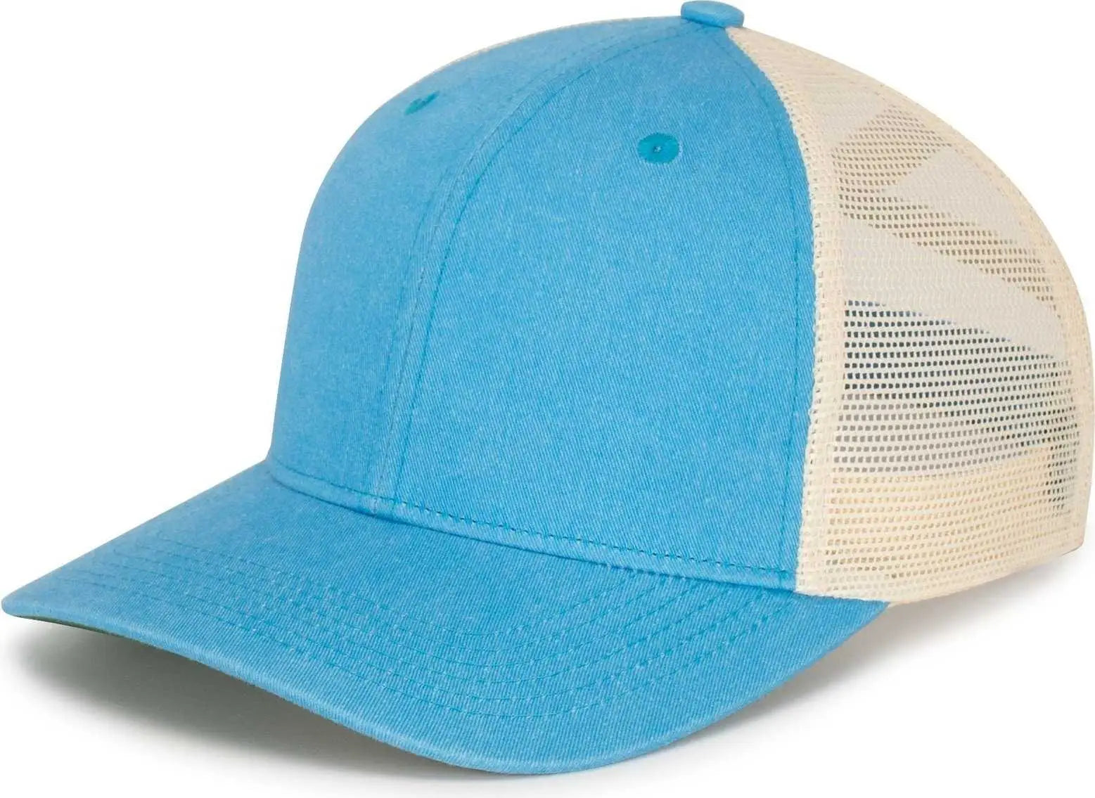 Pacific Headwear P130 Ladies Ponytail Cap - Light Blue Beige