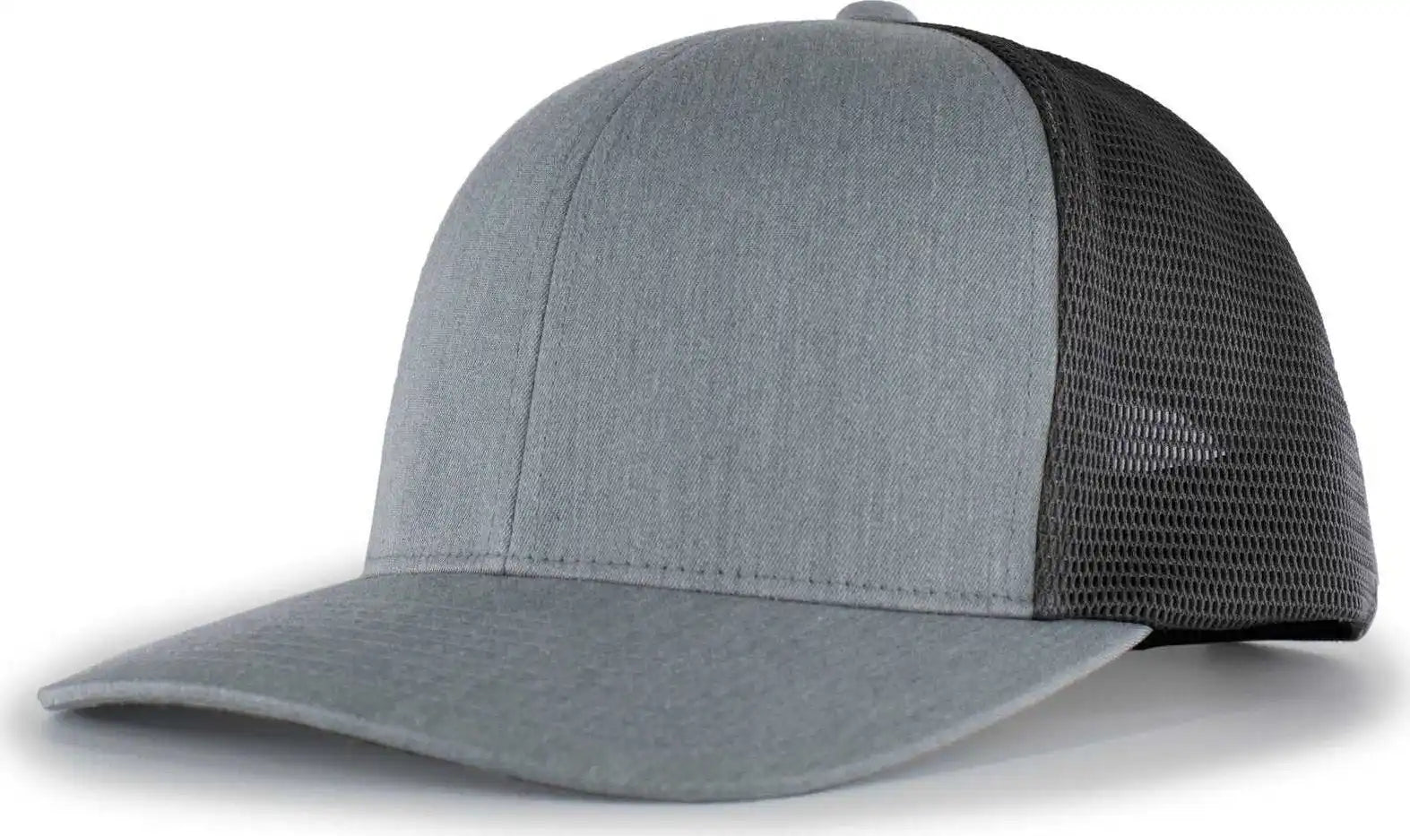 Pacific Headwear P151 Trucker Pacflex Snapback Cap - Heather Grey Lt Charcoal - Gray / 7’’ 7 7/8’’